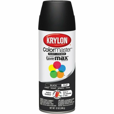 KRYLON Paints 12Oz Ultra-Flat Black 1602